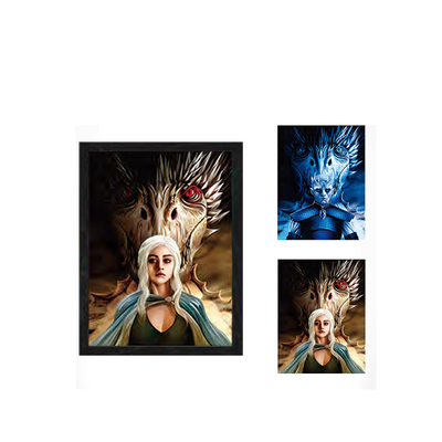 Anime Lenticular Marvel Posters 2 Personajes cambiando imágenes Manga 3D Flip Poster Decoración de pared