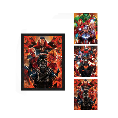 Póster 3D de anime al por mayor Marvel 3D Poster Lenticular Decoración de pared Impresión 3D Cambiando la imagen Poster de anime