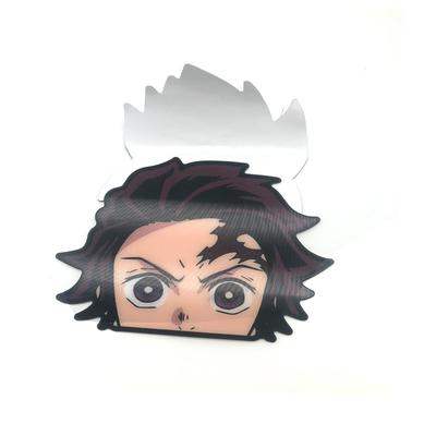 Pegatinas personalizadas impermeables Cambiando los movimientos pegatinas lenticulares pegatinas 3D de anime para automóviles decoración de equipaje de computadoras portátiles