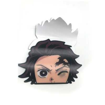 Pegatinas personalizadas impermeables Cambiando los movimientos pegatinas lenticulares pegatinas 3D de anime para automóviles decoración de equipaje de computadoras portátiles