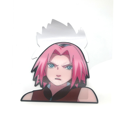 Pegatinas personalizadas impermeables Cambiando los movimientos pegatinas lenticulares pegatinas 3D de anime para automóviles decoración de equipaje de computadoras portátiles