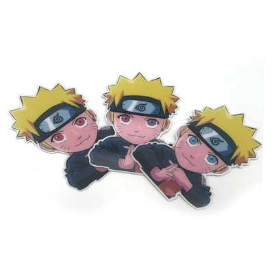 Venta caliente Auto Decals Personalizado Anime 3D Cambiando el efecto de movimiento Flip Impresión de auto adhesivo lenticular