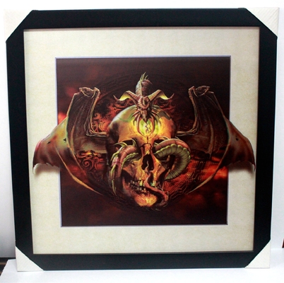 Impresión 3D de carteles lenticulares PET personalizados Pintura 3D con marco PS negro para decoración del hogar
