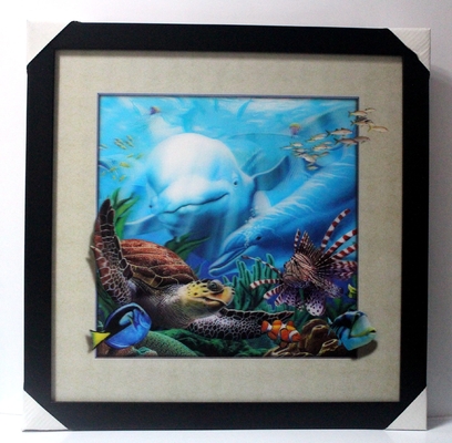 40 X 40cm 3D Lenticular Flip Picture Mayorista / Impresión 3D Lenticular a medida Cartel 3D Lenticular Foto con animal