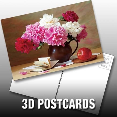 Los girasoles de Van Gogh Tarjetas postales lenticulares 3D para la galería de arte del museo