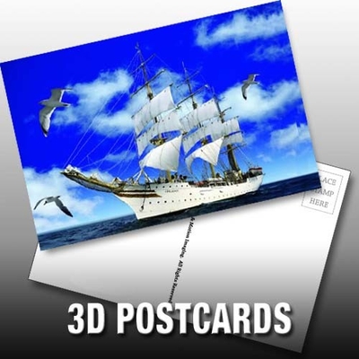 Regalos de recuerdo Tarjetas postales 3D Tarjetas de mudanza para edificios históricos Paisaje