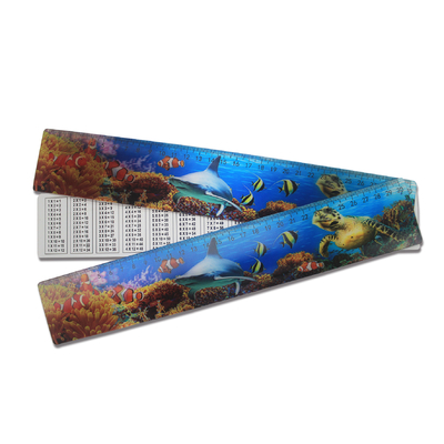 Impresión 3D al por mayor Regla de plástico Regla de impresión Lenticular Acepta diseño de tamaño personalizado