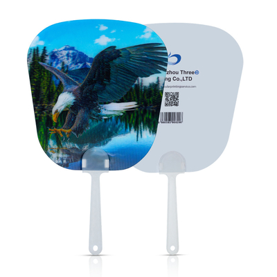Animación 3D Lenticular personalizada Corea KPOP Idol Flip 3d Ventilador de mano de tela transparente Ventilador de mano para regalos