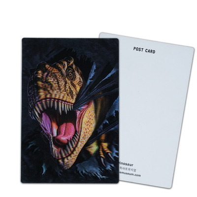 Personaliza tarjetas postales lenticulares en 3D Dinosaurios animales salvajes para el parque zoológico