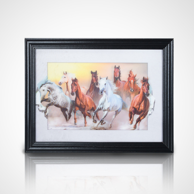 Cartel de pintura lenticular 3D PET 30*40cm 5D cartel lenticular tigres pintura 3D con marco negro para decoración del hogar