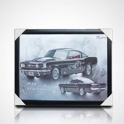 Impresión 3D de carteles lenticulares PET personalizados Pintura 3D con marco PS negro para decoración del hogar