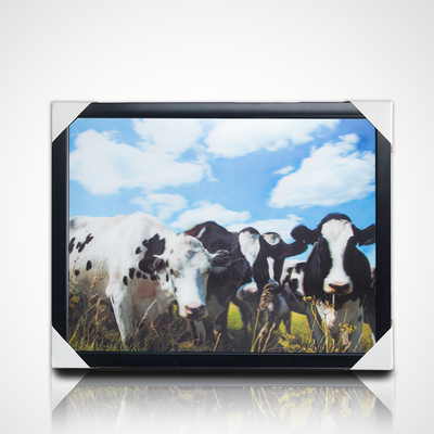Impresión 3D de carteles lenticulares PET personalizados Pintura 3D con marco PS negro para decoración del hogar