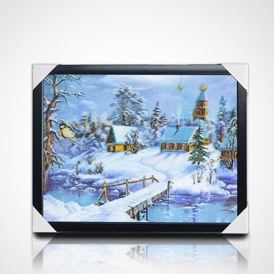Pintura 3D Lenticular con marco negro 40*30cm PET 5D 3D Cuadros de imagen Lenticular Obra de arte Imágenes modernas