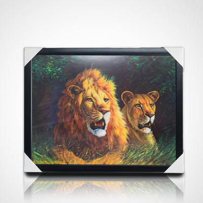 Pintura 3D Lenticular con marco negro 40*30cm PET 5D 3D Cuadros de imagen Lenticular Obra de arte Imágenes modernas