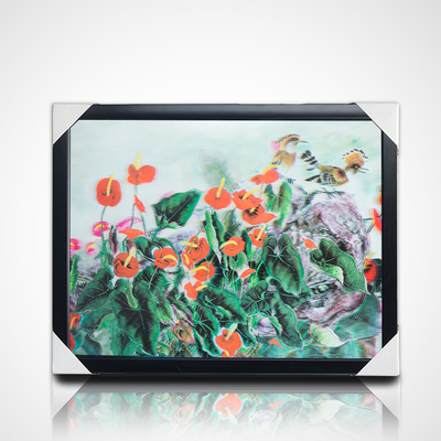 Pintura 3D Lenticular con marco negro 40*30cm PET 5D 3D Cuadros de imagen Lenticular Obra de arte Imágenes modernas