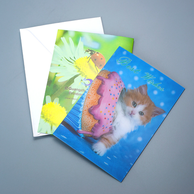 Venta en fábrica de tarjetas postales / tarjetas de visita de impresión lenticular 3D personalizada Kpop