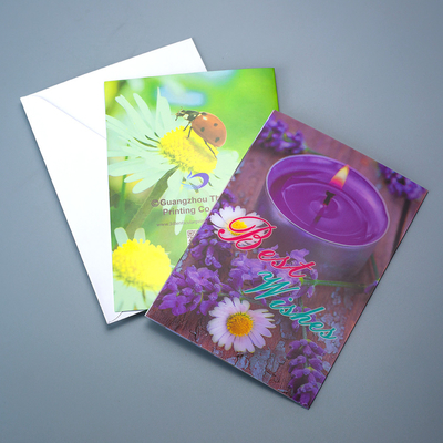Personalizado 2 Imágenes Flip Gracioso Lenticular 3D Imagen Tarjeta de regalo de felicitación Lenticular 3D Tarjeta