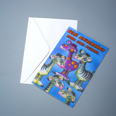 Impresión 3D de nuevo estilo Lenticular Hoja lenticular Tarjeta de felicitación lenticular
