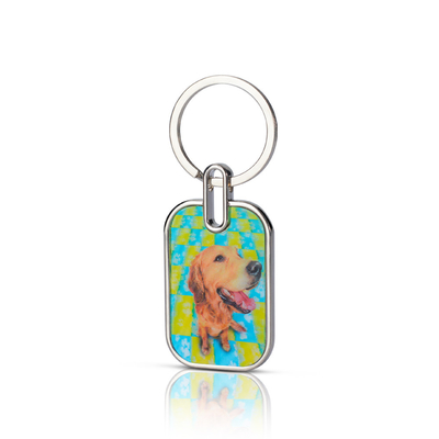 Diseño personalizado su propio llavero acrílico brillante anime encantador acrílico con impresión de diseño propio