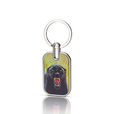 Por mayor Impresión personalizada Clave de corte de llave de doble cara acrílico claro porta llaves de tablero hecha en China metal de acero inoxidable