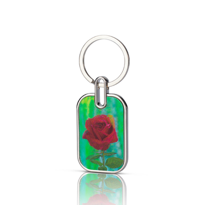 Por mayor Impresión personalizada Clave de corte de llave de doble cara acrílico claro porta llaves de tablero hecha en China metal de acero inoxidable