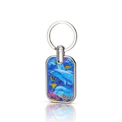 Diseño personalizado su propio llavero acrílico brillante anime encantador acrílico con impresión de diseño propio