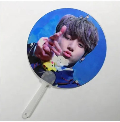 0.6mm PET plástico Corea Celebrity 3d Fan 3d Lenticular Fan con imagen del ídolo