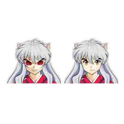 Pegatina de anime impermeable que cambia las pestañas pegatinas Iguro Obanai Demon Slayer 3D pegatina de movimiento lenticular para el portátil del automóvil