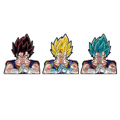 Pegatinas de dibujos animados impermeables DBZ Vegeta Cambiando las flechas pegatinas de anime Lenticular pegatinas de automóviles de animación