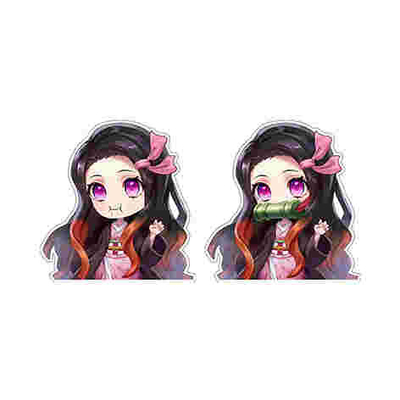 Adesivo para automóviles Demon Slayer 3D adhesivos de movimiento lenticular adhesivos impermeables para automóviles adhesivos para ventanas