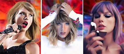 Adhesivas personalizadas Estrela de la cena Tyleor Swift Cambiando Decals Flip Motion Adhesivo 3D Lenticular Adhesivos de coche Anime