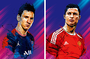 DGZ Naruto Messi Ronaldo Deportes 3d Flip Motion Posters de anime lenticulares 40 * 60cm