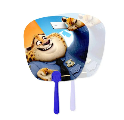 Impresión de imágenes lenticulares 3D de plástico personalizado Impresión de PET Flip Publicidad Fan PP Fan Impresión 3D Fan de mano Regalo de negocios