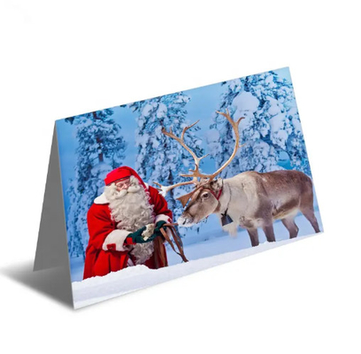 Tarjetas de felicitación 3D lenticulares personalizadas para la celebración de Navidad