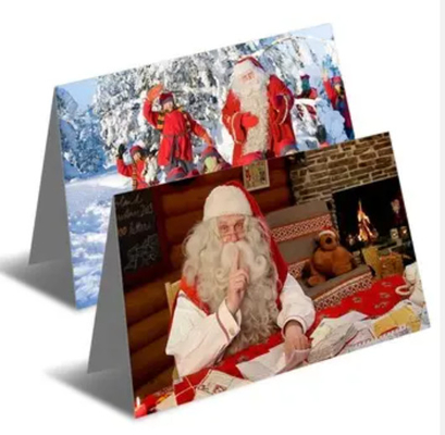 Tarjeta de cumpleaños de Navidad en 3D con sobre Tarjeta postal lenticular