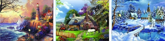 Paisaje Animal Impresión Lenticular 3D Personalizada Imagen 3 Imagen Flip Poster para Gif