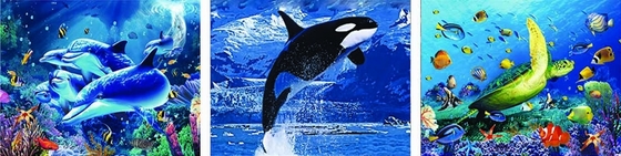 Paisaje Animal Impresión Lenticular 3D Personalizada Imagen 3 Imagen Flip Poster para Gif