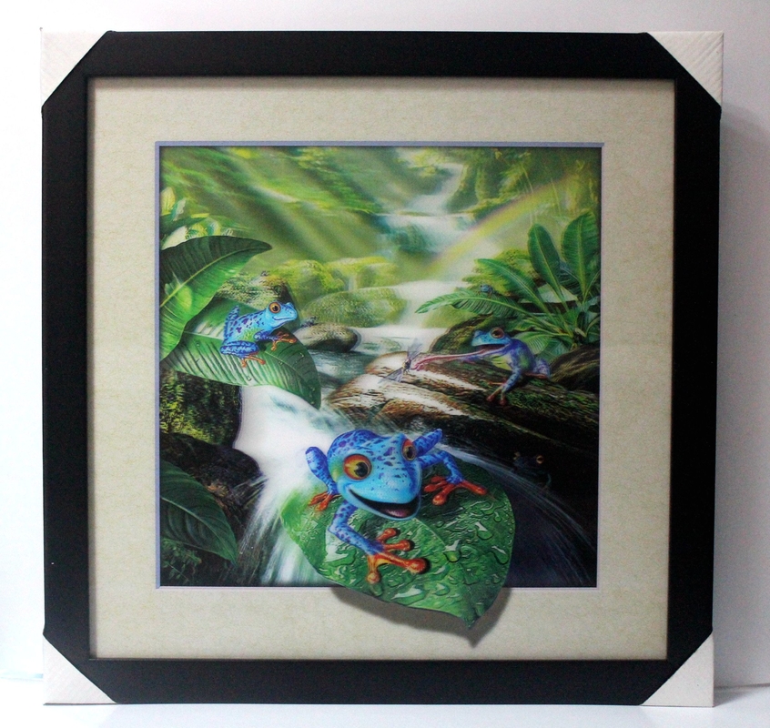 40 X 40cm 3D Lenticular Flip Picture Mayorista / Impresión 3D Lenticular a medida Cartel 3D Lenticular Foto con animal