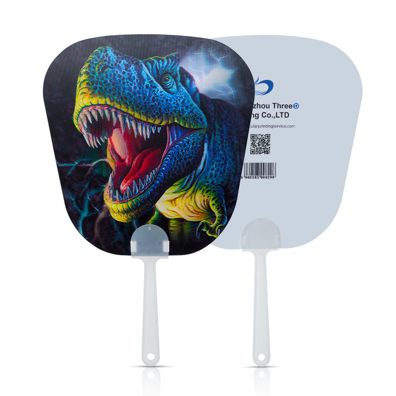 Animación 3D Lenticular personalizada Corea KPOP Idol Flip 3d Ventilador de mano de tela transparente Ventilador de mano para regalos