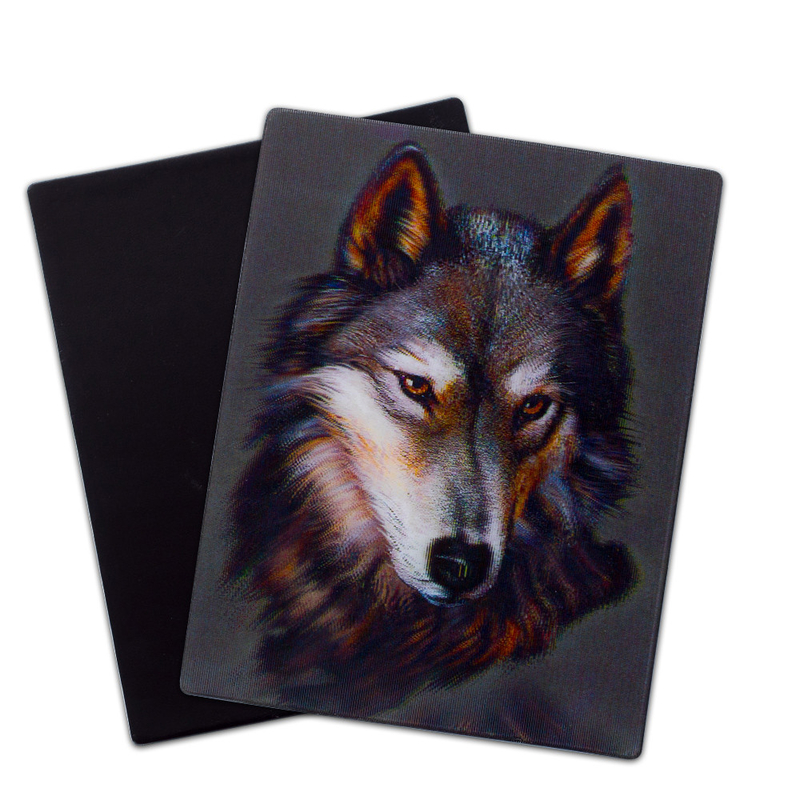 Lobos búho animales salvajes imanes 3D lenticular 3D imán de refrigerador para turistas