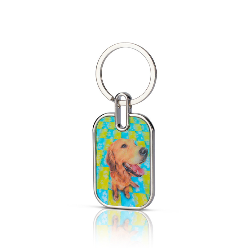 Diseño personalizado su propio llavero acrílico brillante anime encantador acrílico con impresión de diseño propio