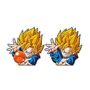 Venta al por mayor Dragon Ball Diseño impermeable 3D Anime pegatinas Cambiando Flips Decals pegatinas lenticulares de automóviles Anime