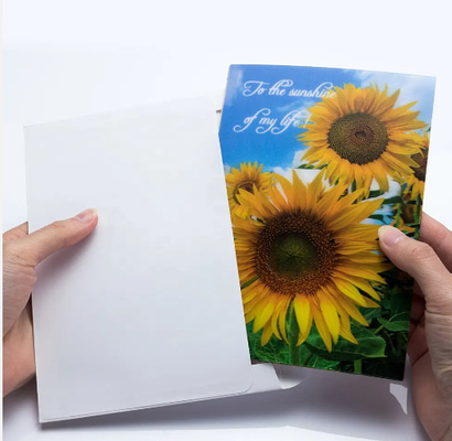 Tarjeta de cumpleaños de Navidad en 3D con sobre Tarjeta postal lenticular